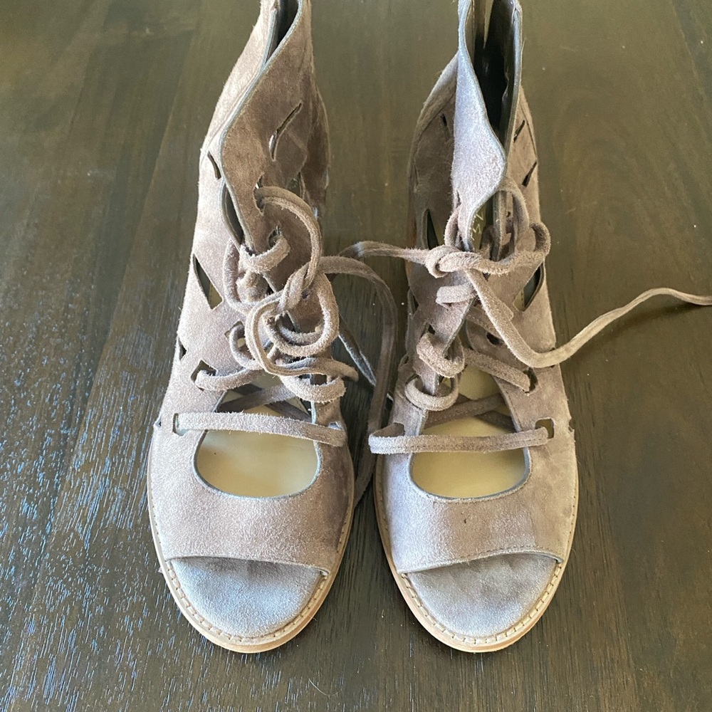 Women's Lace-Up Suede Sandals